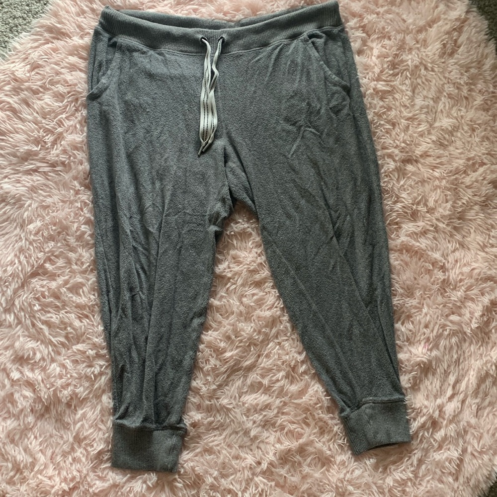 Grey aerie joggers, tie waist